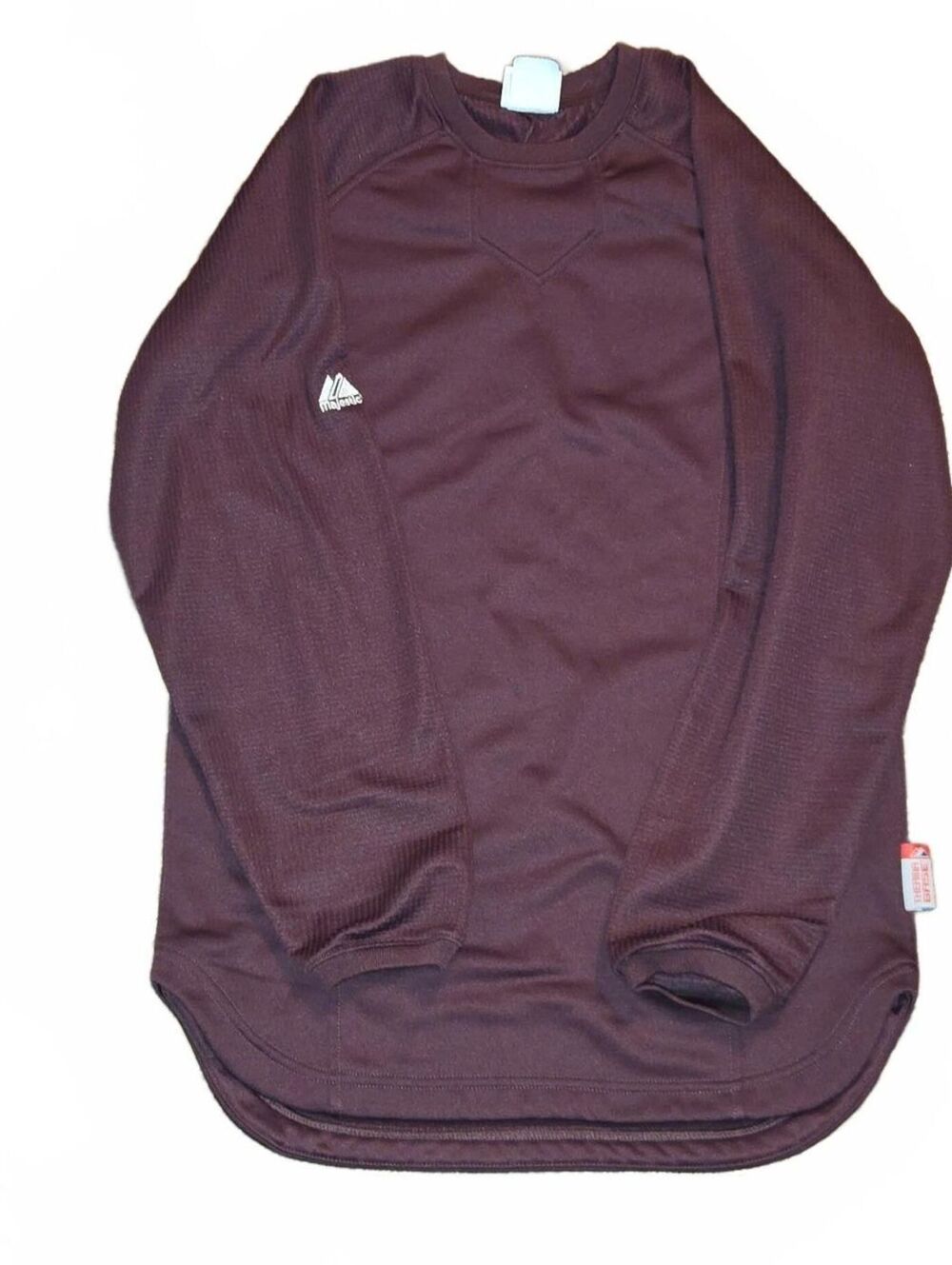 Vintage Majestic Warm-Up Shirt Jersey Therma Base Maroon Men's Size XS